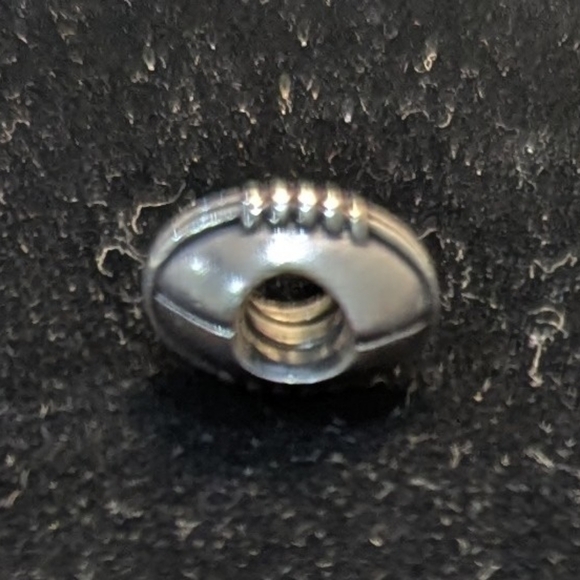 Sterling Silver π FOOTBALL π Charm - Picture 2 of 3